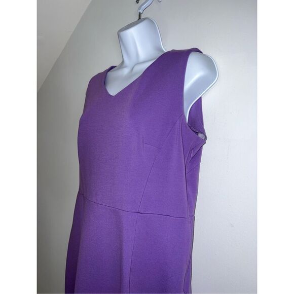 Women’s Purple Midi Sheath Dress 10 Work Office Wear - Picture 3 of 10